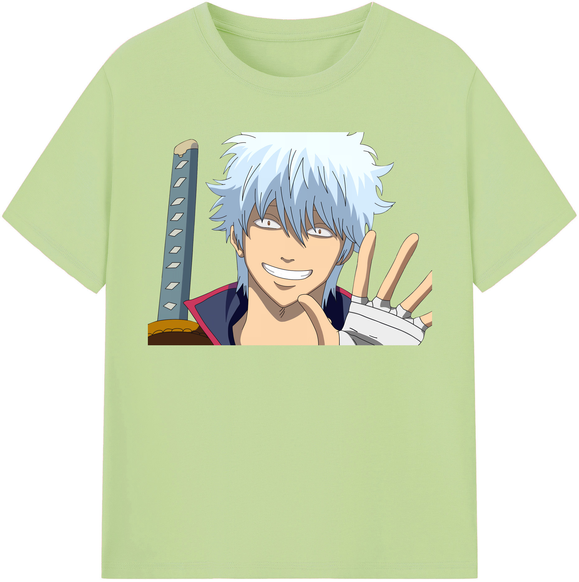 （画像用） ぎんたま 坂田銀時（さかたぎんとき） 神楽 志村新八（しむら しんぱち） GINTAMA Sakata Gintoki Kagura Shimura Shinpachi 綿100％半袖Tシャツ（フロントプリント）